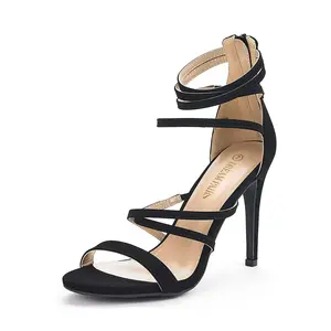 DREAM PAIRS Women's High-Heel Strappy Platform Pump Sandals, Stylish Footwear with Rubber Insoles, Versatile Shoe for Casual & Formal Occasions