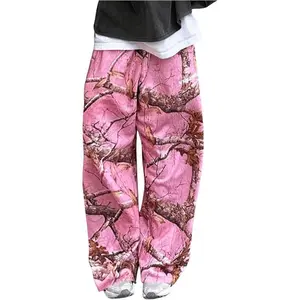 Stacked Sweatpants Graphic Wide Leg Drawstring Pants Streetwear perfect