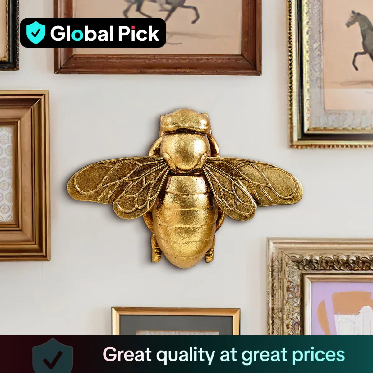 Creative Resin Insect Design Wall Mounted Decoration, 1 Count Creative Wall Ornament, Home Decor for Interior Living Room Bedroom