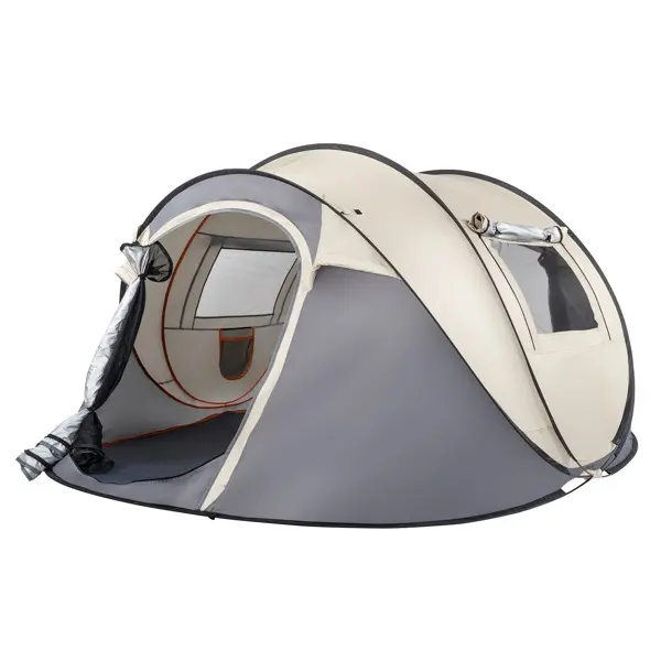 4-Person Waterproof Setup Rainproof Tent - Automatic Easy Setup Shelters & Gazebos, 2 Doors, Sleeps 3-4, Foldable for Family Camping Outdoor Furniture,home decor,camping essentials