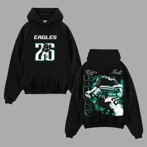 Saquon Barkley 26 For Philly Game Day Cotton Hoodie T-Shirt (Made In US), SaQuads Fans Shirt, Philly Eagles Nation Outfit, Game Day Outfit, Gift For Football Fans, Football Graphic Tee