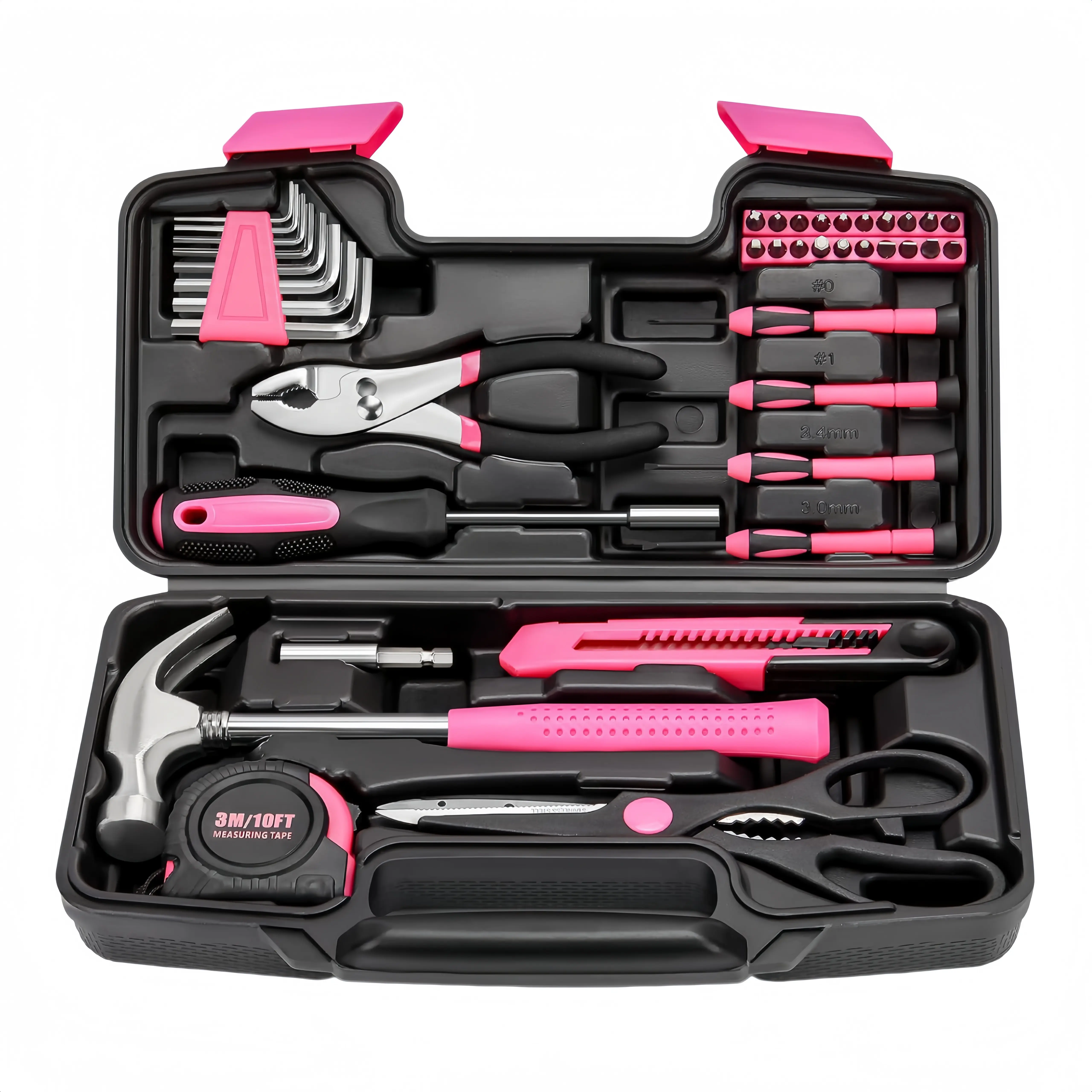 39-Piece Tool Kit with Toolbox Storage Case, Household Tools for Home Repair, DIY, Furniture Assembly, Crafts & Everyday Projects