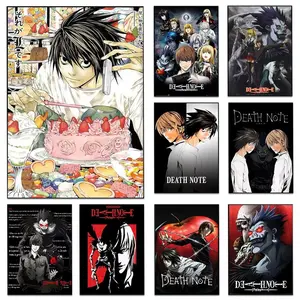 [COLLECTION] DEATH NOTE Poster Print Unframe-Styles For Room, Home Decor Japanese Anime Manga Yagami Raito Adventure Wall Comics Art Cartoon Painting