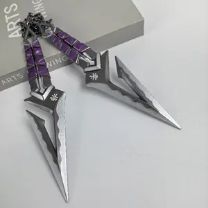 8.2inch/21cm Purple Metal Figure Unsharpened Safe Action Harmless Training Home Decor Party Gifts Anime Cosplay Prop Accessories Real Full Size Japanese Original Figurines