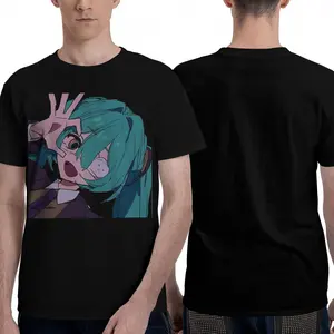 Japanese Anime Character Cute MIKU 2024 New Style 2024 Summer Women T-Shirts Street Fashion Casual Style Short Sleeve Lady's T