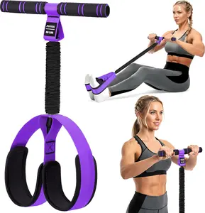 KUZARO Upgraded Pedal Resistance Band – Durable Latex Tubes, Soft Foot Pedals, Sit-Up & Stretch Fitness Equipment