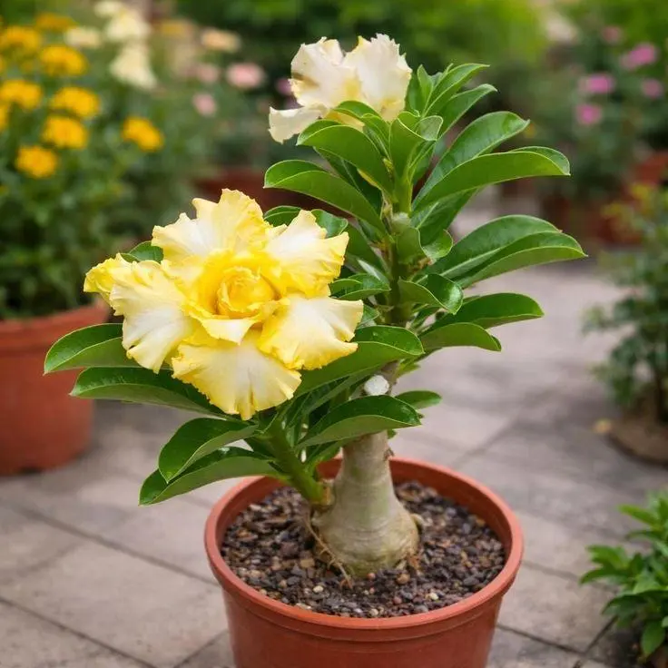 Desert Rose Plant - Ideal for Indoor Windowsill, Outdoor Yd Garden - Home Improvement & Garden Supplies Accessory