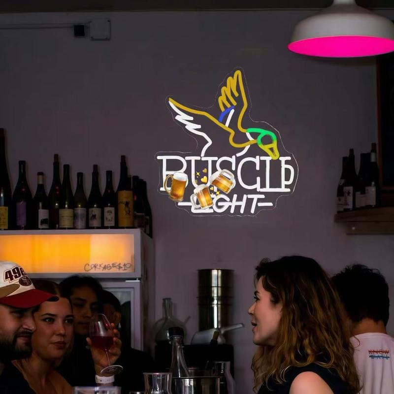 Anime LED Neon Light Busch Night Lamp, Cyberpunk Style, Wall Mounted, Adjustable, USB Powered, Perfect Gift for Boys and Girls, Dimmable Neon Sign