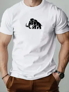 Men's Mammoth  Ice Age Extinct Print T-Shirt - Sho