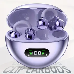 Q71 TWS  Earphones Bluetooth 5.3 Earbuds Clip on Ear Comfortable Sport Digital Display Headsets