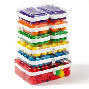 PIQOLA Clear Hard Storage Box Set (1Tall M+2M+6S / M+3S) Transparent PVC Zipper Case for Makeup/Jewelry/Tools Portable Travel Organizer TikTokShopHolidayHaul