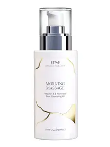 ESTAS Morning Massage Scar Cleansing Oil with Vitamin E & Evening Primrose Oil for Gentle Nourishing and Smooth & Radiant Skin + Daily Care