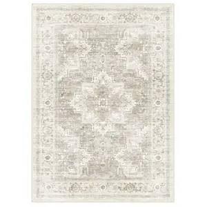 Sweetcrispy Decorative Distressed Pattern Rug - Non-Shedding, Easy-Care Machine Washable, Ideal for Living Room, Bedroom, Entryway, Living Room Rugs, Rugs For Bedroom