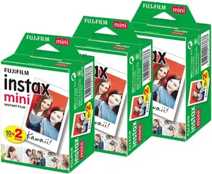 Fujifilm Instax Mini Instant Daylight Film ISO 800, 3 x Twin Packs, (60 Exposures)