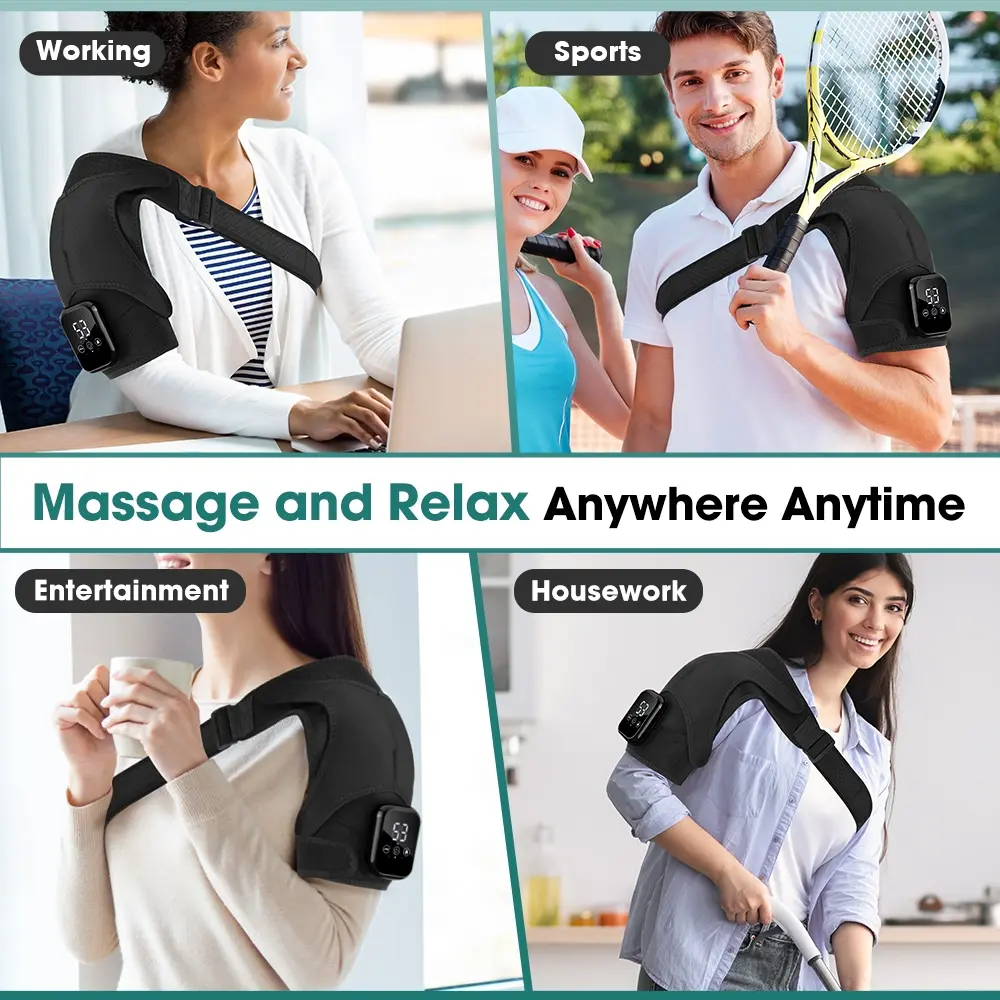 Shoulder Massager with Heat, Cordless Shoulder with Massage, Heated Shoulder Wrap Belt with 3 Vibration Modes & 3 Heat Levels & Timer, Christmas Gifts for Men Women, Rechargeable Heating Pad - TikTok Shop Shoulder Massager with Heat, Cordless Shoulder with Massage, Heated Shoulder Wrap Belt with 3 Vibration Modes & 3 Heat Levels & Timer, Christmas Gifts for Men Women, Rechargeable Heating Pad - TikTok Shop