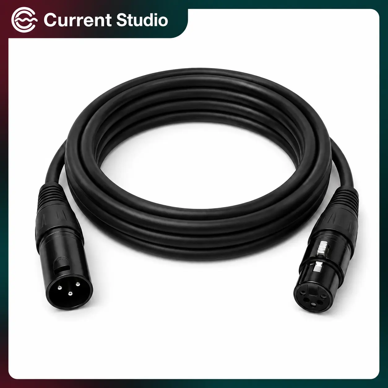 Professional XLR Male to Female Microphone Cable, 6.56FT Heavy-Duty Shielded Audio Cable for Sound Cards, Studio Recording, Live Streaming, Mixers, Speakers & Audio Interfaces
