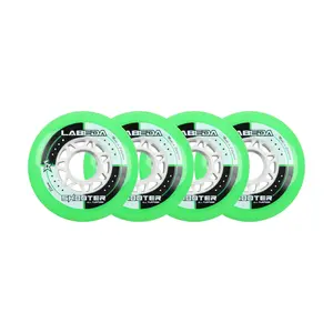 Labeda Roller Hockey Wheels - Shooter 80mm 83A Green (4-Pack)