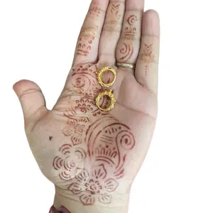 Cute Nepali Gold Plated Madwari Earrings with Intricate Design Perfect for Traditional Wear