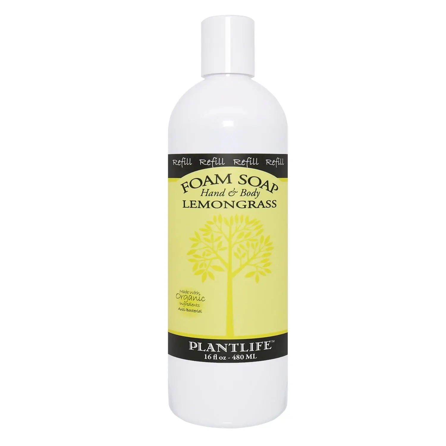 Plantlife Lemongrass Foam Soap Refill – Crisp & Refreshing Aromatic Cleansing Soap (Refill)