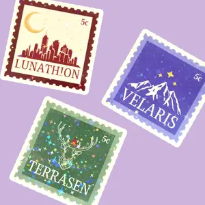 SJM Stamp Bundle | ACOTAR Gifts | Throne Of Glass | Crescent City | Waterproof Vinyl Stickers, Gift for Book Lover