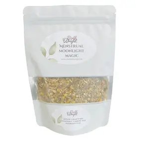 Your Birth Wright Menstrual Moonlight Magic Herbal Tea – Soothing Blend with Ginger, Cramp Bark, Chamomile, Yarrow & Red Raspberry Leaf for Cycle Comfort and Wellness