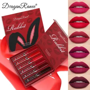 Matte Finish 6-Piece Lip Gloss Set, Non-Sticky Cup-Lipstick, Ideal for Daily Use, Dates, Parties, Holiday Gifts, Birthday Celebrations, Matte Lip Glaze