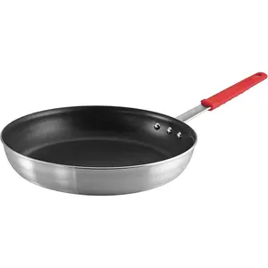 Tramontina Professional Skillet, 14-Inch Non-Stick Frying Pan, Extra Large high-Gauge Aluminum Fry Pan with Reinforced , Red Handled Cookware