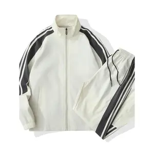Stand collar versatile casual suit, youth spring and autumn top and pants, versatile couple outfit, cardigan sportswear, back to school outfit, casual/comfortable