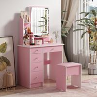 Pink Vanity with Light