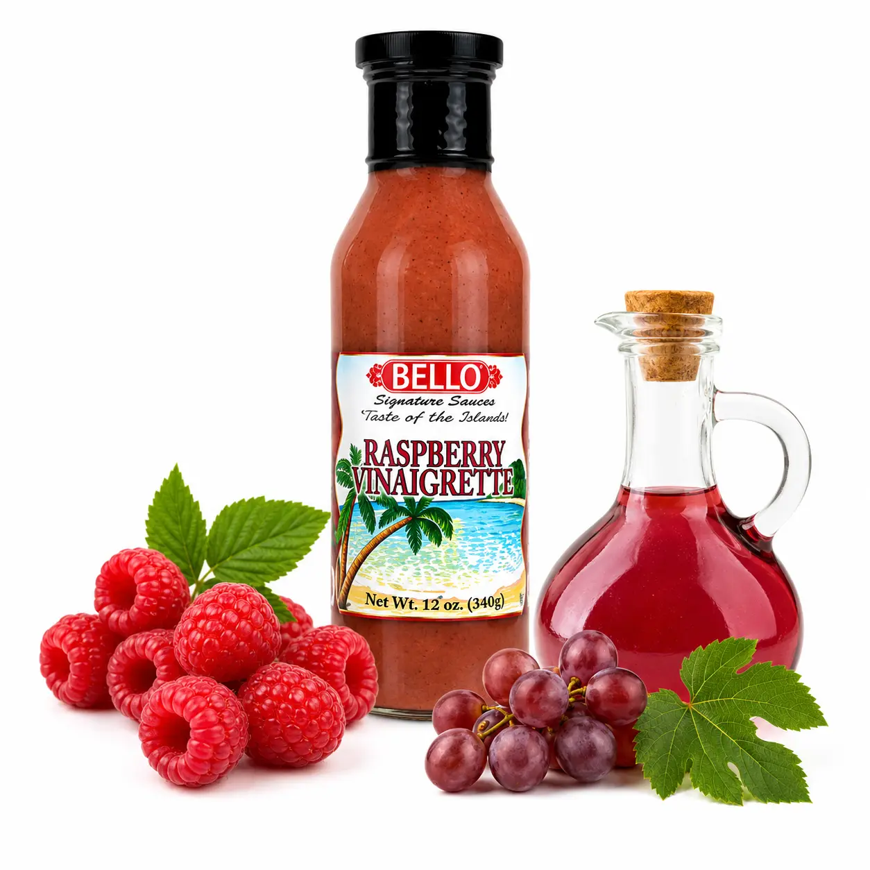 Bello Signature Raspberry Vinaigrette – Sweet & Tangy Raspberry Salad Dressing with Premium Flavor – Gourmet Vinaigrette for Salads, Marinades, Vegetables, Chicken, Fruit Bowls & Everyday Cooking – Restaurant Style Dressing