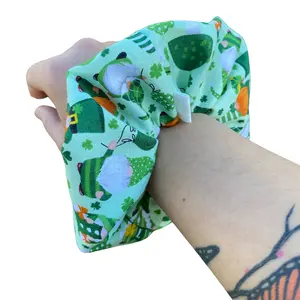Green St Patricks Lucy Gnome Scrunchie Hair Tie Gift