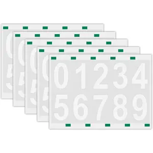 50 count 3 Inch Reflective Mailbox Numbers for Outside, 5 Sets Self Adhesive Vinyl House Address Number Stickers 0-9,  Mail Box Numbers for Doors, Signs, , , , Business