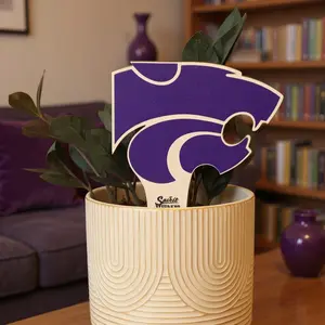 Kansas State Wildcat Head Color Plant Stake