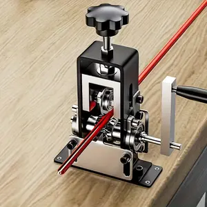 Manual Stripping Machine with Adjustment Knob, Quick Copper Wire Car Electrical Stripper Tool, Compatible with Drills or Hand Use