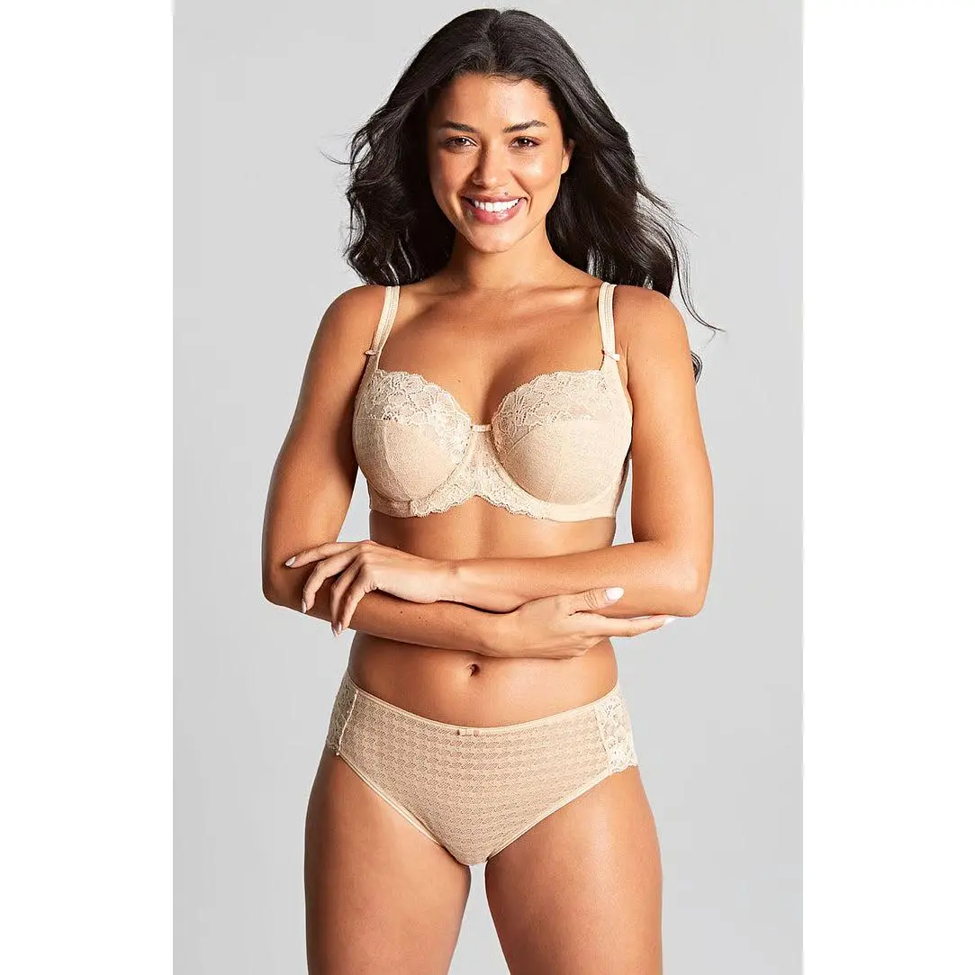 Women's Panache Envy Balconette Full Cup Bra - Chai, 3-Part Cup, Adjustable Straps, Full Busted, Hook and Eye Closure, Leotard-Compatible Design