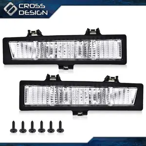 CROSSDESIGN Clear Parking Lamps Replace for 919025 919026 Fit For CHEVY MONTE CARLO SS 81-88