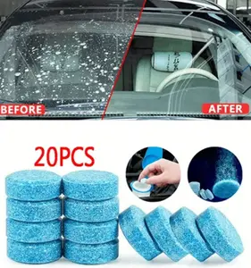 20pcs/Set Automotive Windshield Concentrated Cleaning Fluid Sheet Multi-Functional Cleaning Sheet