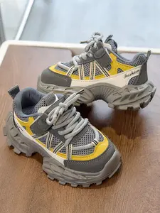 Breathable Mesh Kids Dad Shoes, Colorblock Design, Lightweight and Comfortable, Perfect for Daily Wear, Casual Street Style, Sneakers Trainer Shoes, Casual Athletic Footwear