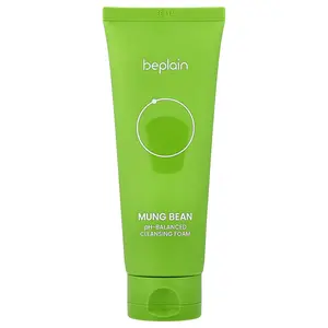 Beplain Mung Bean, pH-Balanced Cleansing Foam, 5.41 fl oz (160 ml)