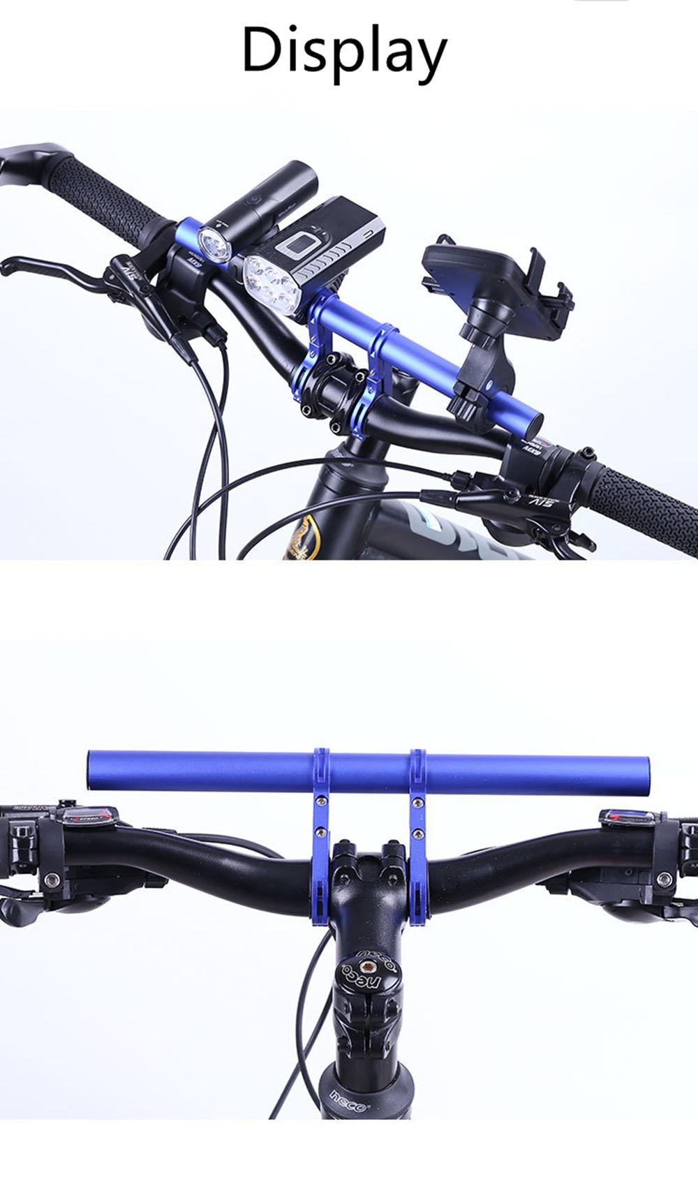 30cm Bicycle Handlebar Extended Bracket MTB Headlight Mount Extented Bar Road Mountain Bike Handlebar Extender Rack Parts