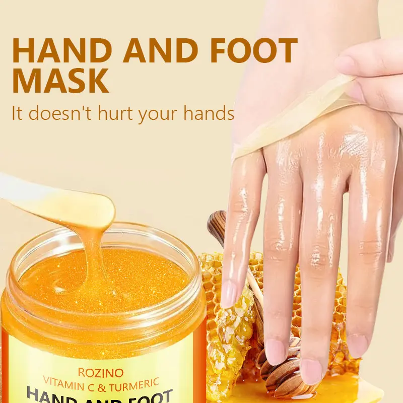 VC and turmeric hand and foot masks brighten skin tone, remove dead skin, Smooth and soft, Deep moisturizing care, Gentle skincare