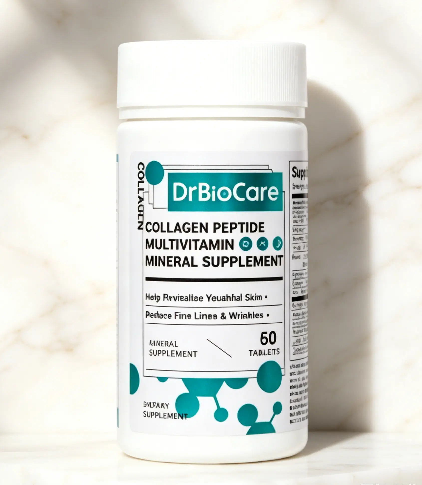 DrBioCare Organic Natural Oral Collagen Supplement Chewable Complete Dietary Pill - Vitamin D3, C, B Complex, Probiotics, Immune Support (24 Months Shelf Life, Boosts Skin Care & Overall Well-Being), Fitness, Healthcare