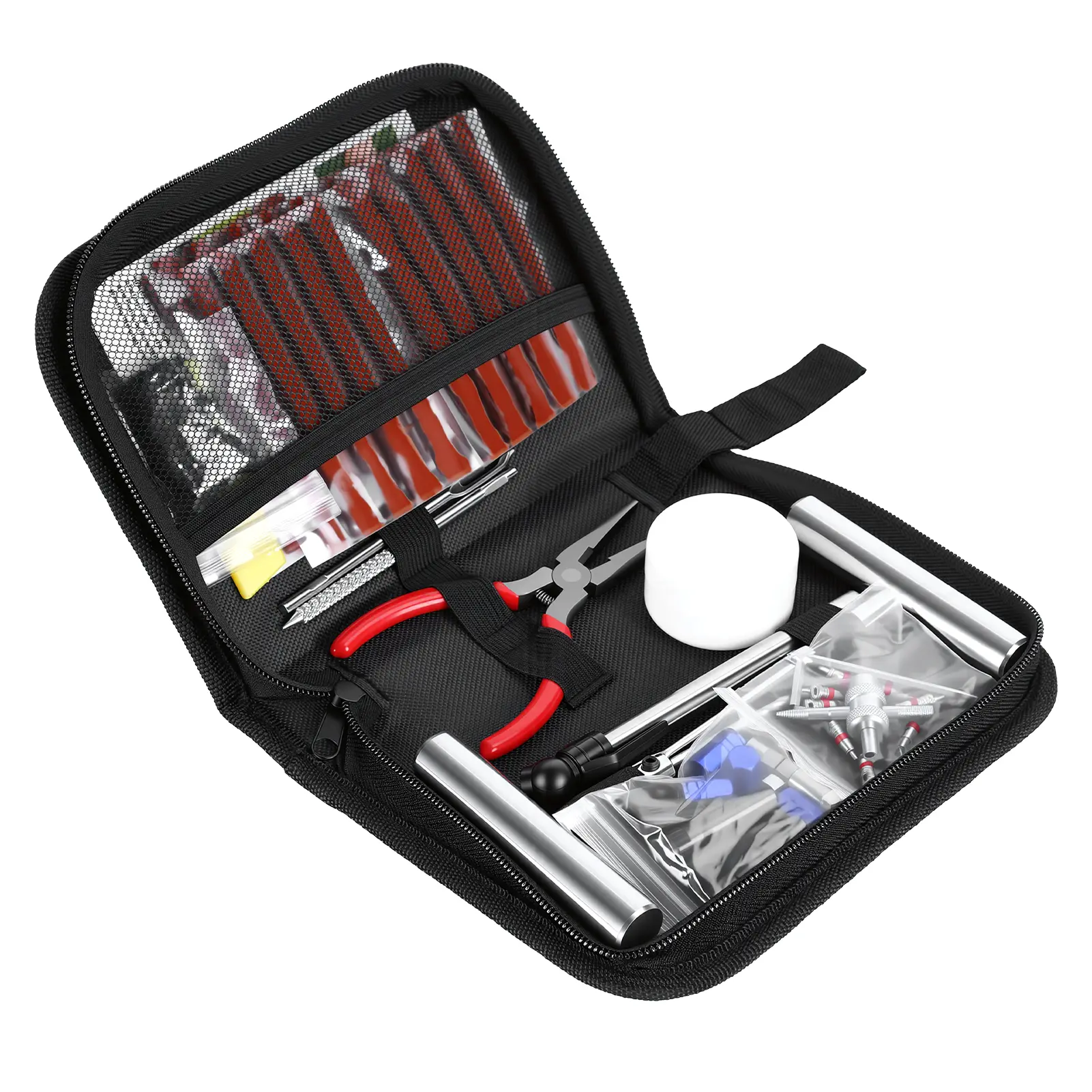 80Pcs Tire Repair Kit, Professional Heavy Duty Tire Patch Kit, Tubeless Tire Patch Tool Set for Car Motorcycle Truck ATV Tractor RV SUV