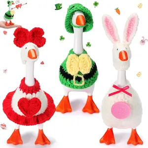 7 Inch Desk Goose Outfits Valentine's Day Easter St Patrick's Day Costumes Accessories Spring Holiday Decor for Magnetic Desktop Goose Statues Office Home Table