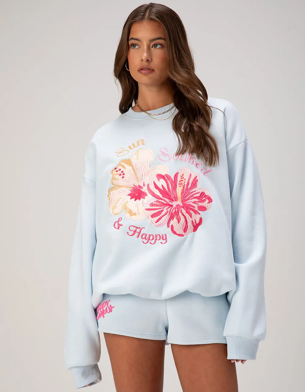 HAPPY CAMP3R Sun Soaked Womens Crewneck Sweatshirt