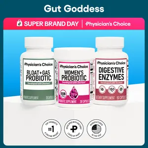 Physician's Choice Gut Goddess Bundle: Targeted Gut Health Support for Women with Women’s Probiotic + Digestive Enzymes + Bloat & Gas Probiotic