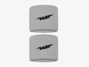 We Ball Sports 3" Wristbands (Grey, 2-Pack) Workout Accessories