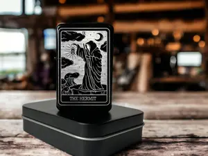 The Hermit Black Tarot Card Engraved lighter | Spiritual gift