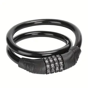 Heavy Duty Bicycle Lock with 10, 000+ Combination Options - No Physical Keys Needed, Anti-Theft & Anti-Skid Design, Compact Portable Black Polished Finish for Outdoor Cycling Security, Kitchen Drawer Lock |   Cylindrical Shape Lock |   Durable Metal Lock,