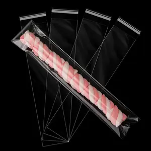 2x10 Inches 240 count Clear Pretzel Rod Bags, Self Sealing Resealable Cellophane Bags for Packaging Pretzel Sticks